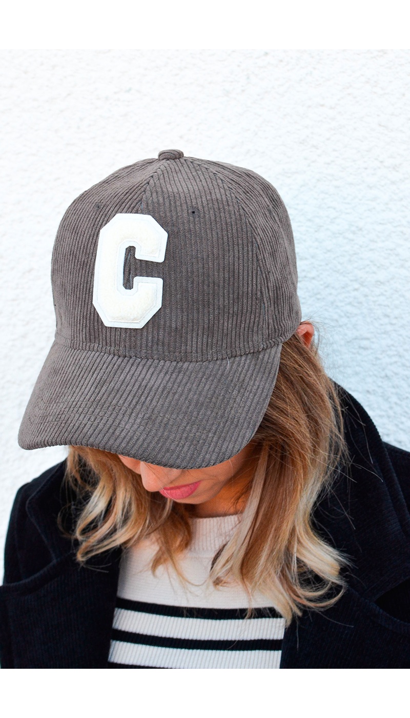 Casquette Côtelée Taupe MELIA  - 1