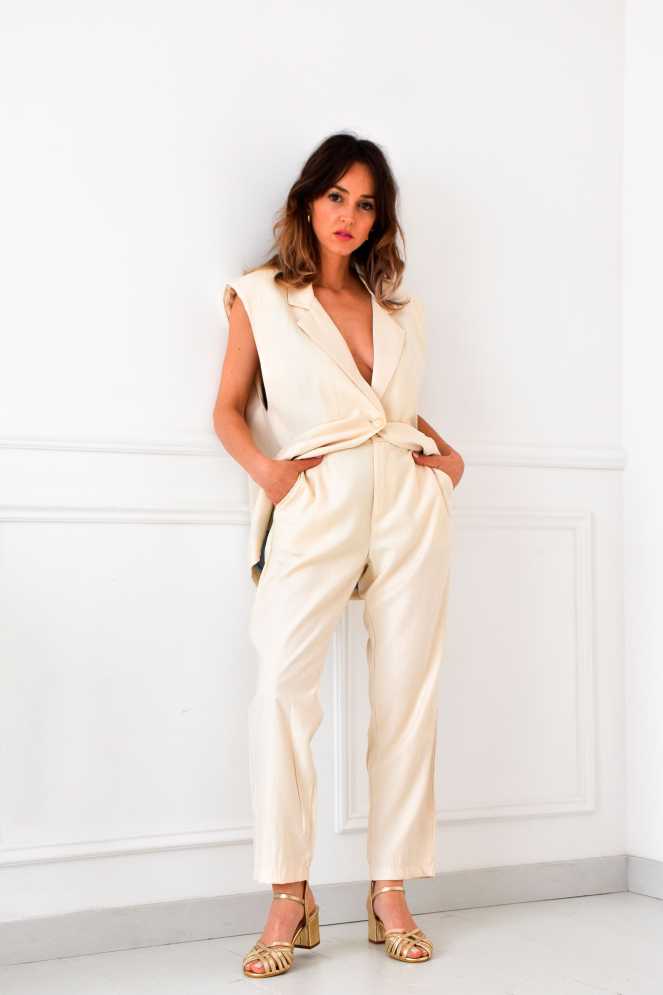Ecru Banditas Sleeveless Blazer AVALON  - 7