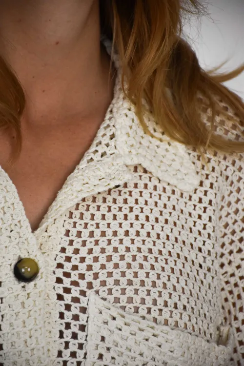 Banditas SLIDELL Ecru Openwork Blouse  - 5