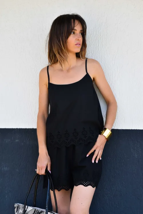 Top ricamato nero ONLLA ONLY - 1