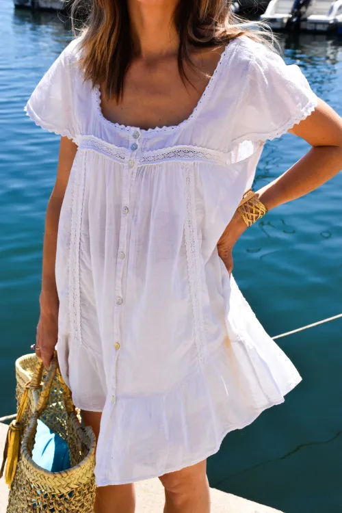 BELL Ecru Embroidered Tunic BANDITAS - 4