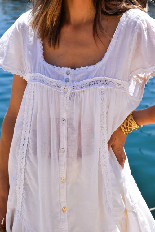 BELL Ecru Embroidered Tunic BANDITAS - 5