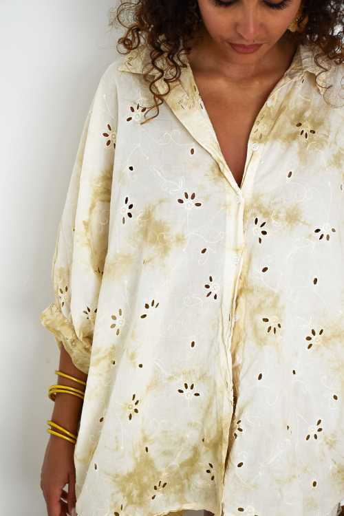 Blusa ricamata écru Banditas ISIDE BANDITAS - 3