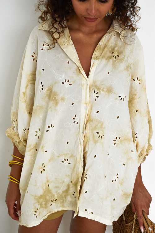 Ecru bestickte Bluse Banditas ISIDE BANDITAS - 7
