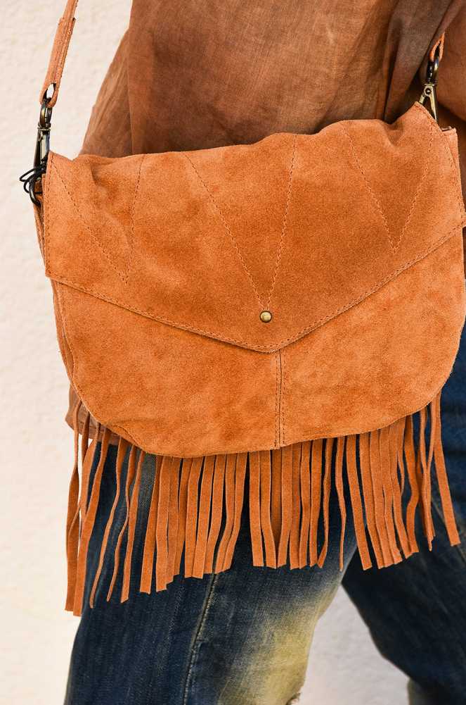 Bolso Flecos Camel LARA Noho - 7