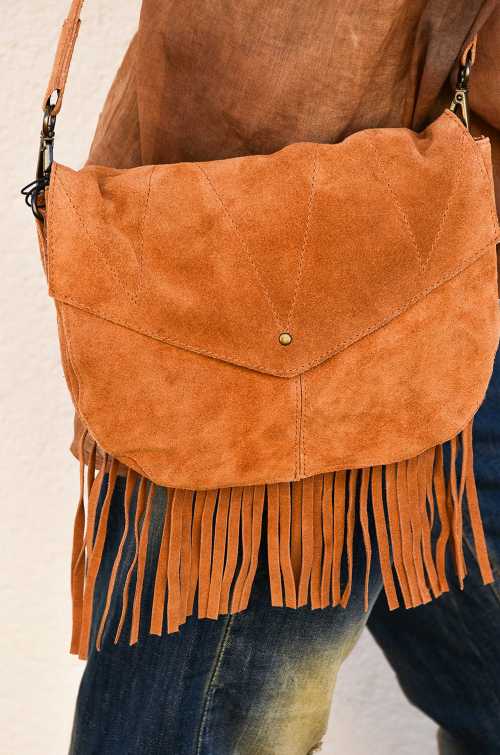 Bolso Flecos Camel LARA Noho - 7