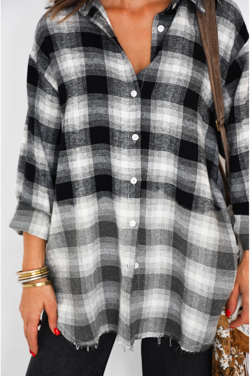 Chemisier Carreaux Noir Banditas PAPAVERO BANDITAS - 1 2