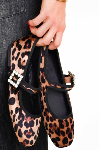 Ballerine in velluto leopardato NATHA Noho - 1 | SCARPE