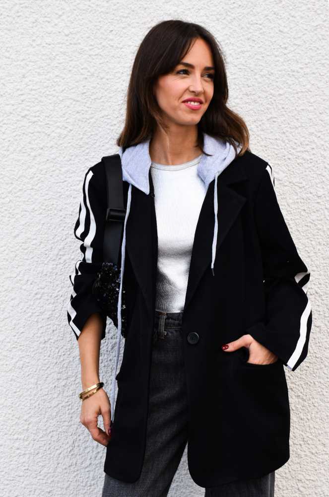 Blazer Capuche Noir JOGGER