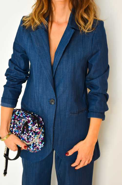 minth srl DENIM BLEU VESTES FEMME Noho - 1