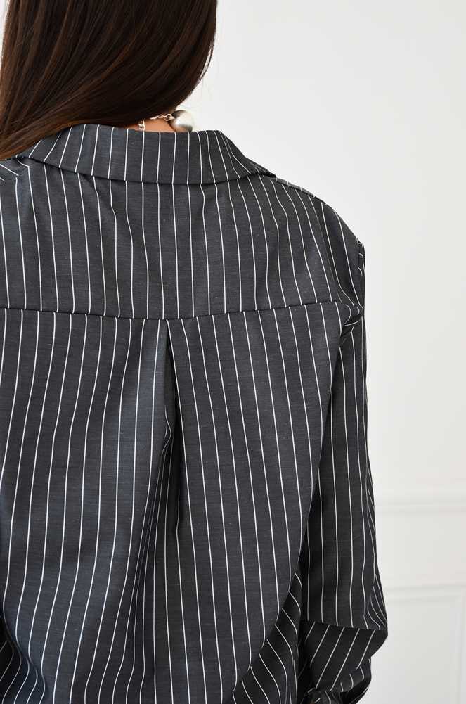Chemise Rayée Grise MATHILDE Noho - 5