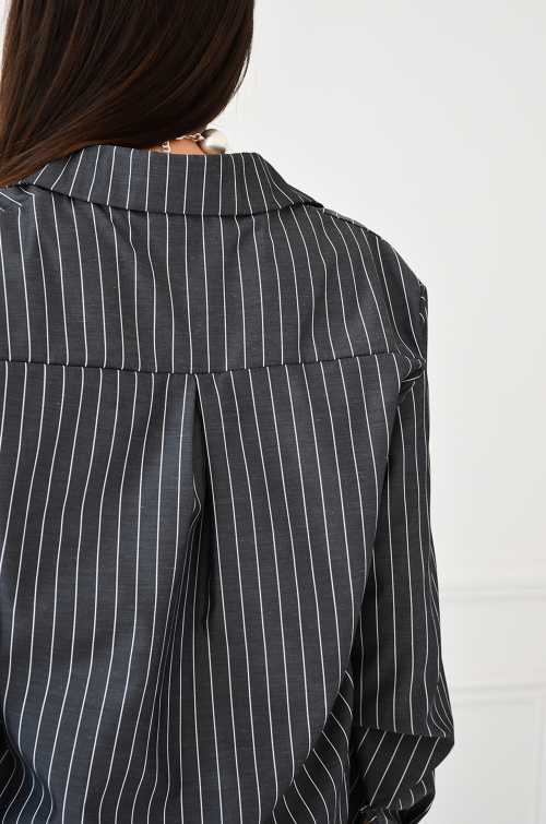 Chemise Rayée Grise MATHILDE Noho - 5