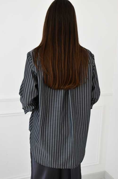 Chemise Rayée Grise MATHILDE Noho - 2