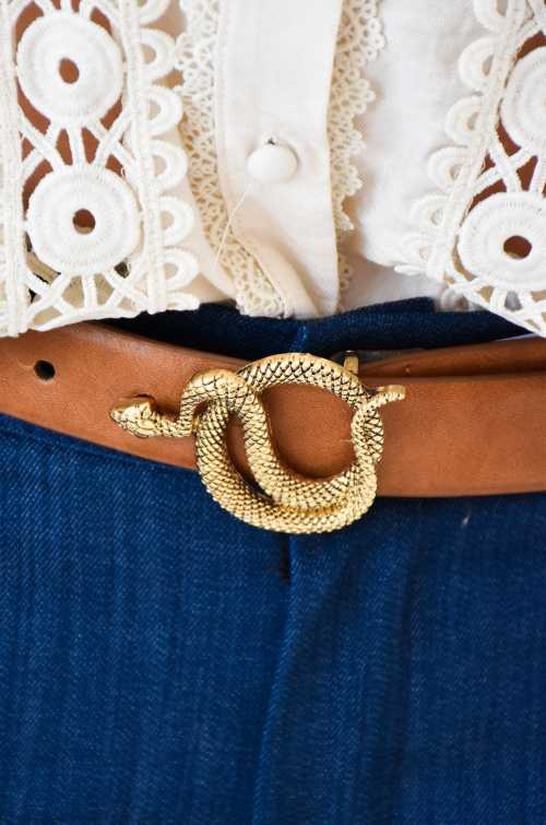 Ceinture Serpent Camel LISON Noho - 3