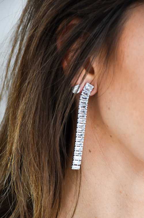 LULU BIJOUX STRASS ARGENT BOUCLES D'OREILLES Noho - 1