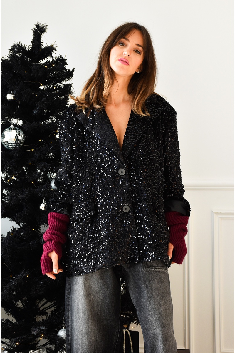 l'essentiel SEQUIN NOIR VESTES FEMME Noho - 1