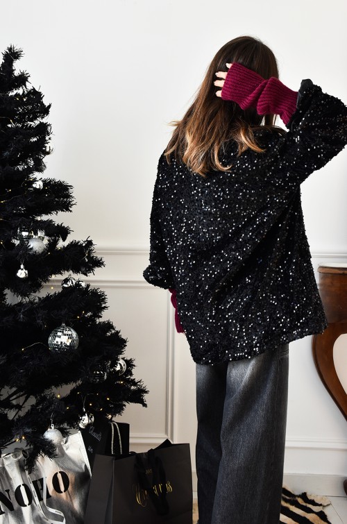 Veste Sequin Noire SHINNY Noho - 2