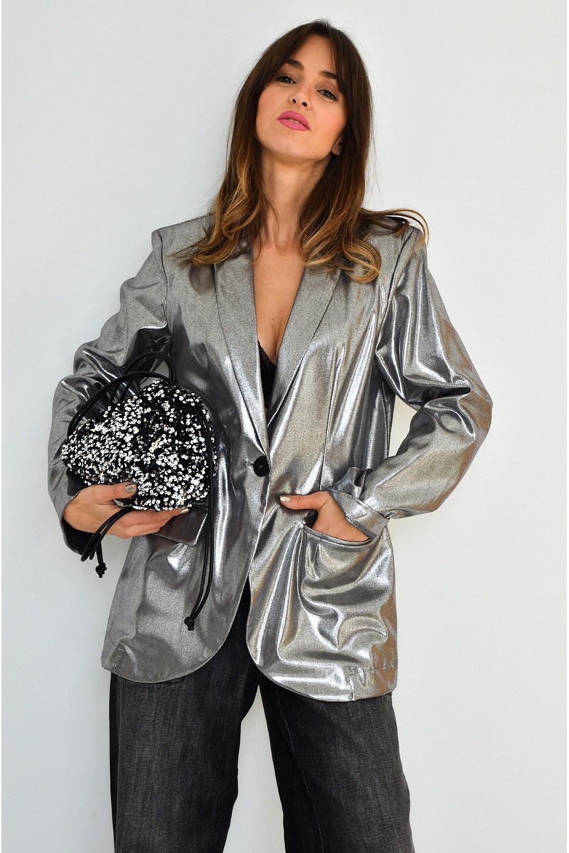 Banditas LINCOLN Silberne Blazerjacke BANDITAS - 1 2