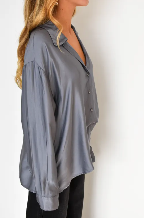 moda i di sun jinguang SATINE GRIS CHEMISIER
