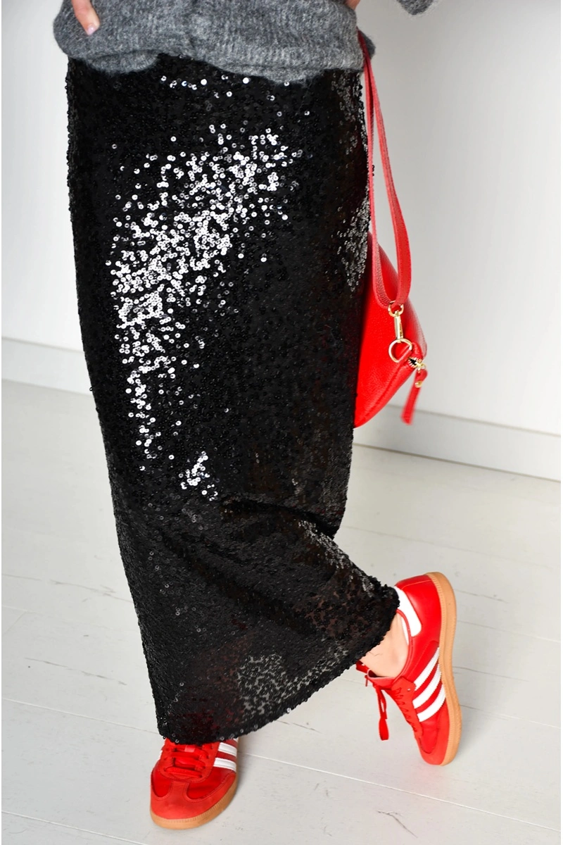 by insta SEQUIN NOIR JUPES FEMME