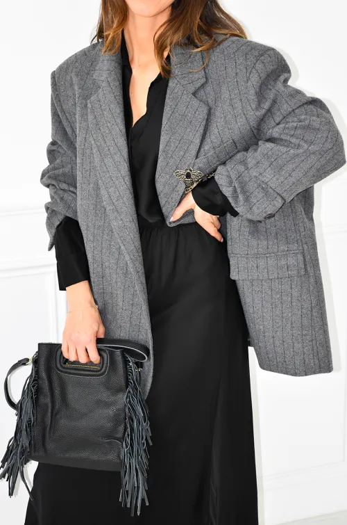 Blazer Rayé Gris JOY