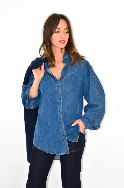 les 3 filles JEANS BLEU CHEMISIER