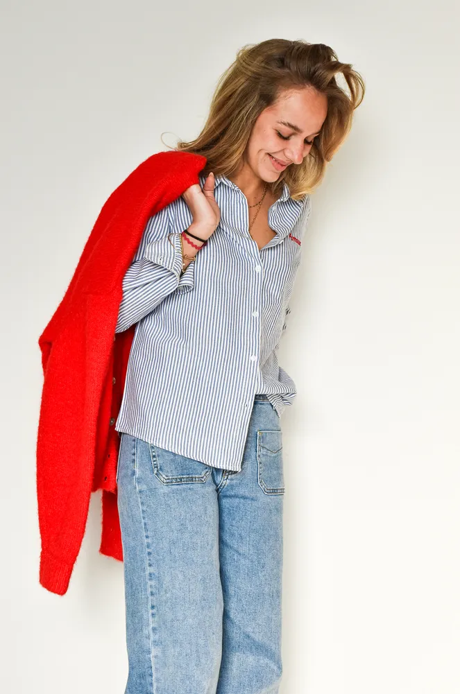 Chemise Rayée Bleue AMOUR