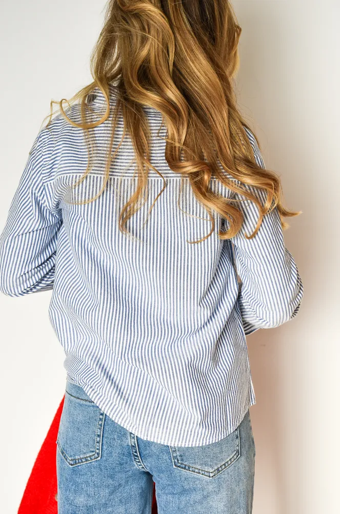 Chemise Rayée Bleue AMOUR