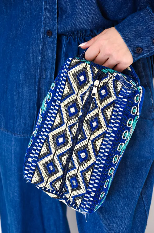 Trousse Aztèque Bleu ELINE