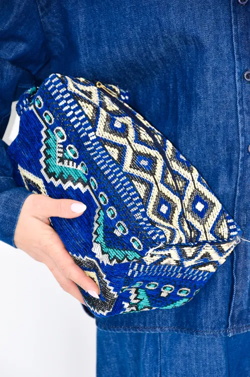 noho maroc IMPRI TURQUO POCHETTE