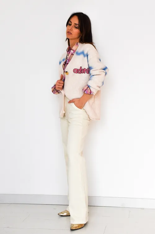 wecool folyrose  ECRU JEANS FEMME