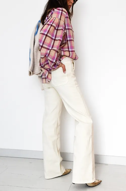 wecool folyrose  ECRU JEANS FEMME