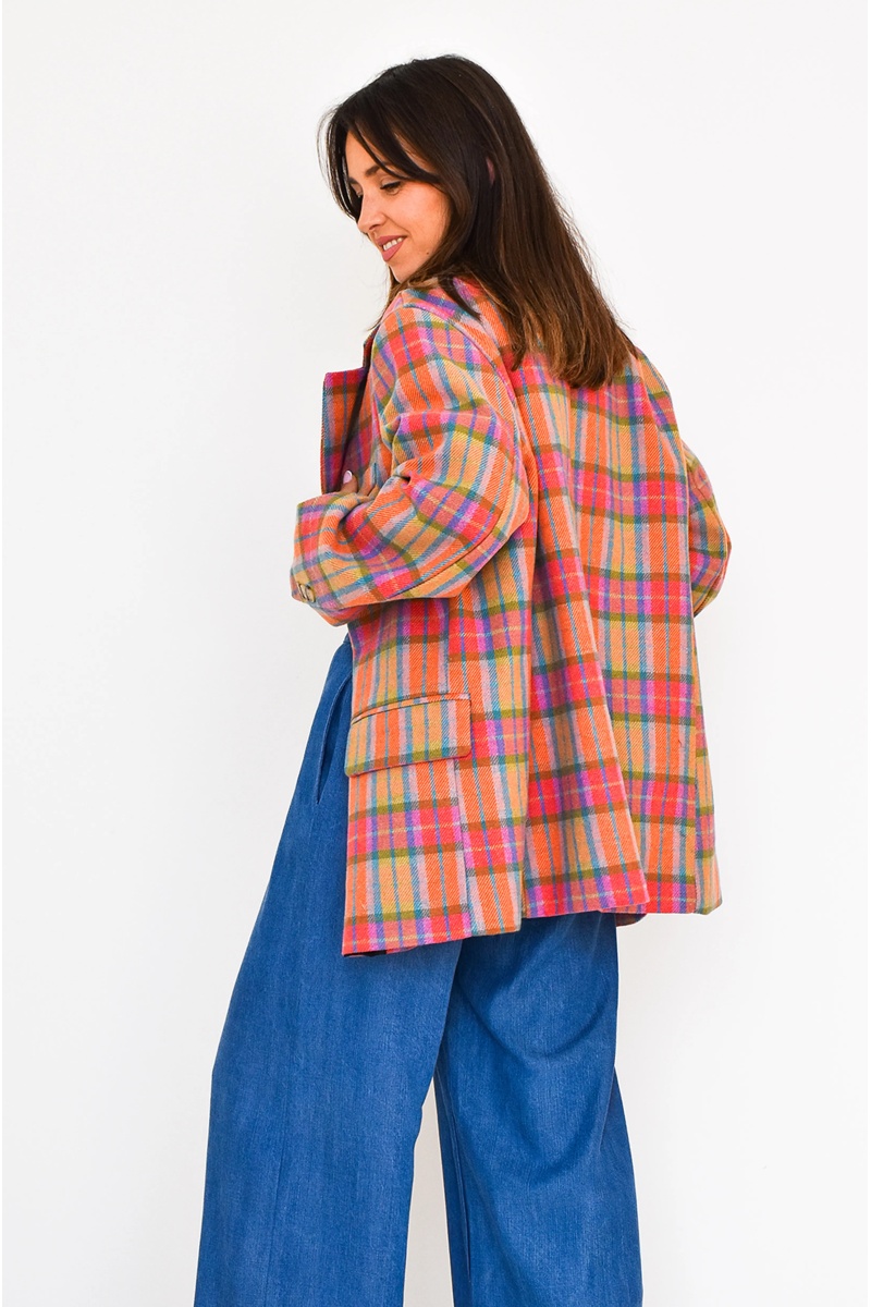 Blazer Carreaux Orange LOLA 2