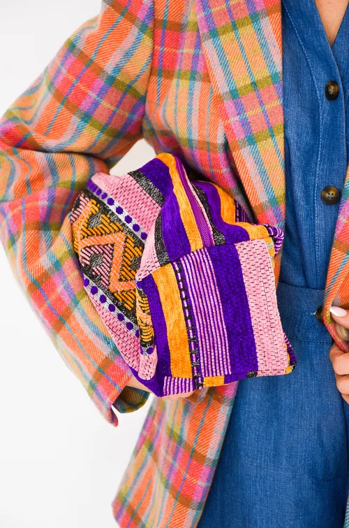 noho maroc IMPRI VIOLET POCHETTE