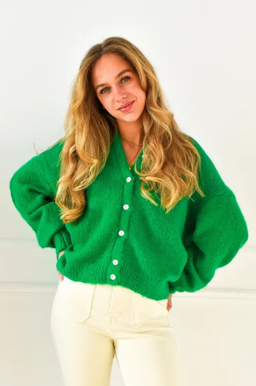 LILY DRESSING SO KITSCH BOUTON VERT GILET FEMME