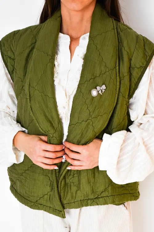 johanna toutoun SANSMA KAKI VESTES FEMME