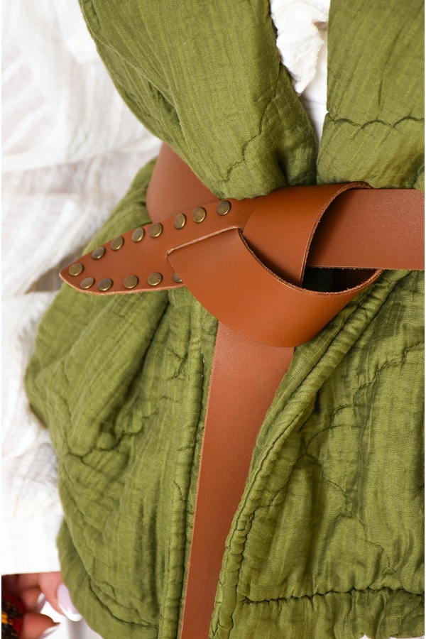 Camel Studded Belt LINA Noho - 1 | ACCESSORIES 2