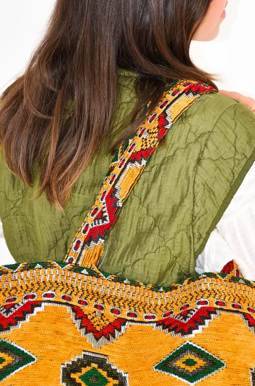 noho maroc IMPRI JAUNE SAC FEMME