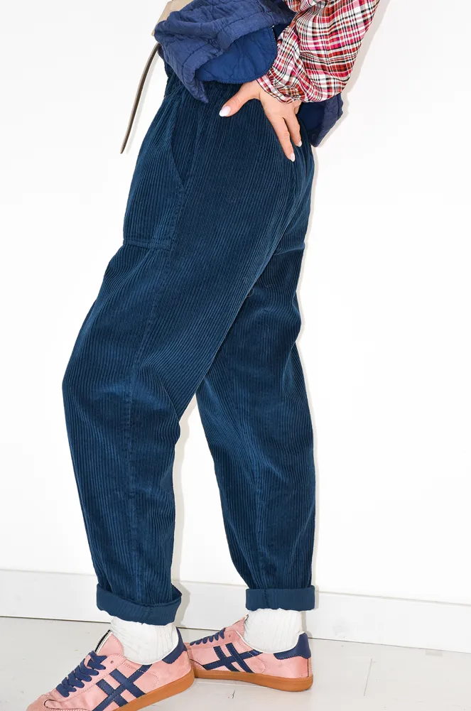 johanna toutoun VELOUR MARINE PANTALON FEMME