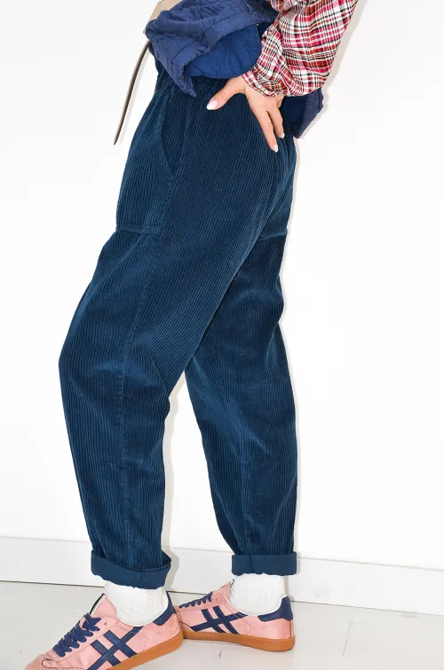 johanna toutoun VELOUR MARINE PANTALON FEMME