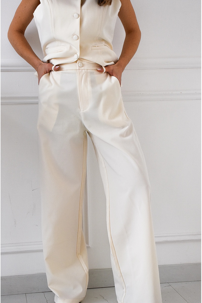 Pantalon Costume Ecru SERENA