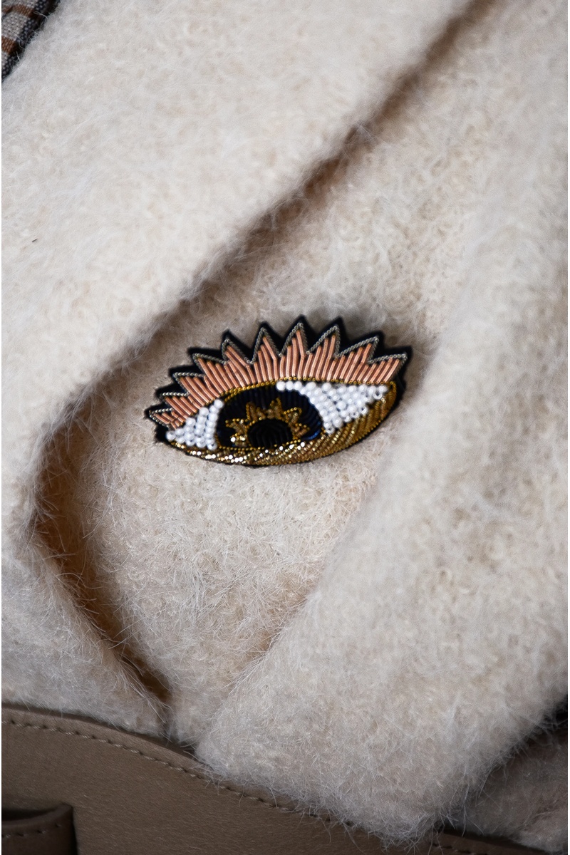 Broche Œil Beige DOROTHEE