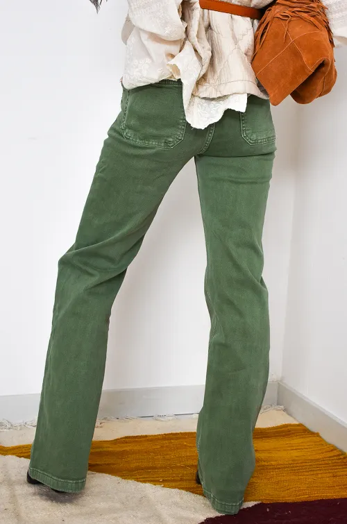 wecool folyrose  KAKI JEANS FEMME