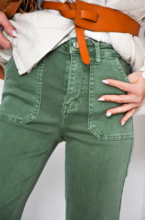 wecool folyrose  KAKI JEANS FEMME