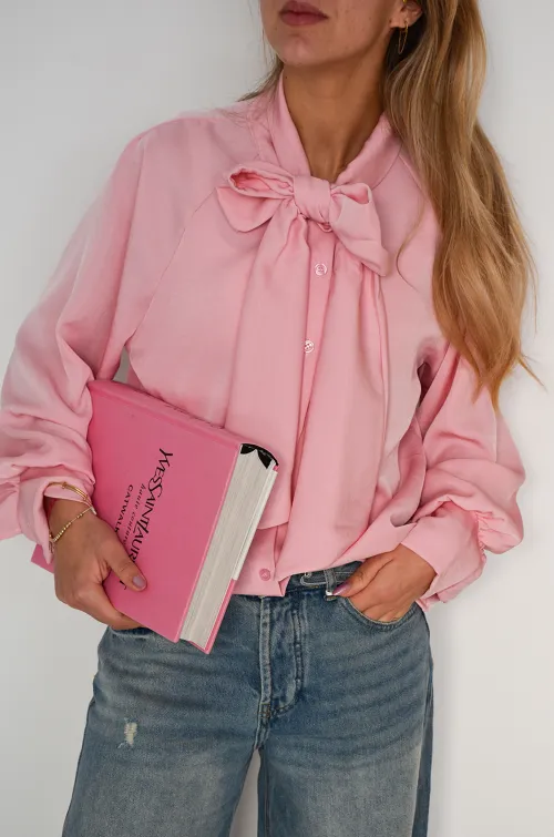 MODA EUROPA NOEUD ROSE CHEMISIER