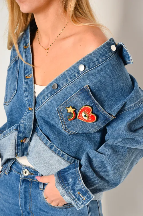 DAPHNEA REVERS DENIM VESTES FEMME
