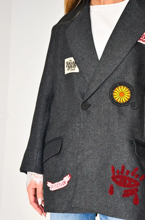 Blazer Patch Anthracite FLORA