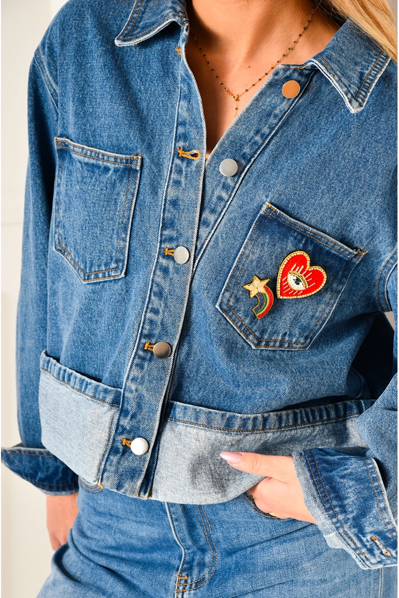 mila and stories COEUR ROUGE BROCHE