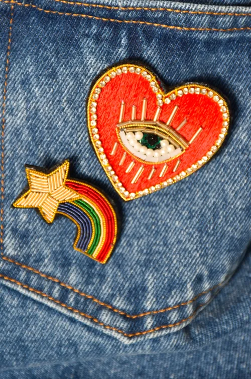 mila and stories COEUR ROUGE BROCHE