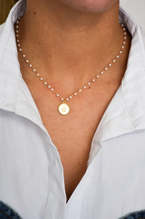 x5 bijoux ETOILE PERLE COLLIERS